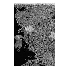 Black And White Lily Pond Shower Curtain 48  X 72  (small)  by okhismakingart