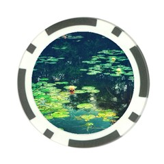 Lily Pond Ii Poker Chip Card Guard by okhismakingart