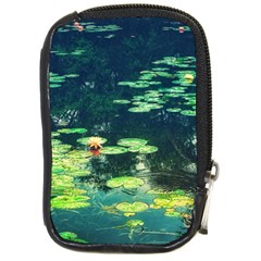 Lily Pond Ii Compact Camera Leather Case by okhismakingart