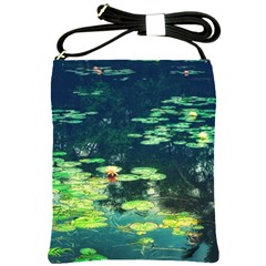 Lily Pond Ii Shoulder Sling Bag by okhismakingart