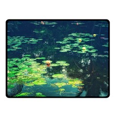 Lily Pond Ii Double Sided Fleece Blanket (small)  by okhismakingart