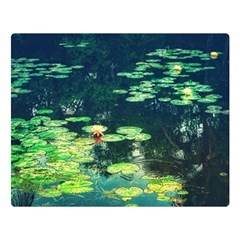 Lily Pond Ii Double Sided Flano Blanket (large)  by okhismakingart