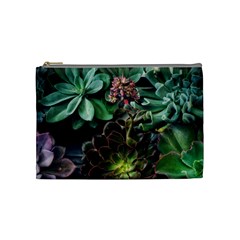 Succulents Cosmetic Bag (medium) by okhismakingart