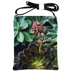 Succulents Shoulder Sling Bag by okhismakingart