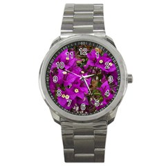 Bougainvillea  Sport Metal Watch by okhismakingart