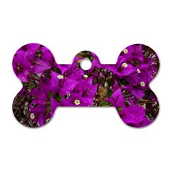 Bougainvillea  Dog Tag Bone (one Side) by okhismakingart