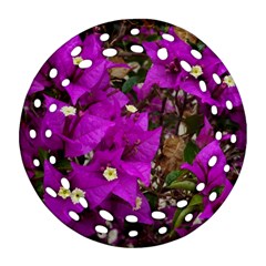 Bougainvillea  Round Filigree Ornament (two Sides) by okhismakingart