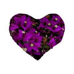 Bougainvillea  Standard 16  Premium Heart Shape Cushions by okhismakingart