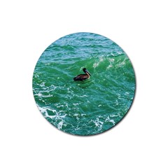 Waterbird  Rubber Coaster (round)  by okhismakingart