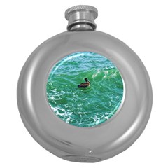 Waterbird  Round Hip Flask (5 Oz) by okhismakingart