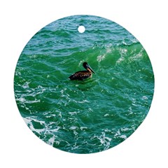 Waterbird  Round Ornament (two Sides) by okhismakingart