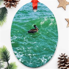 Waterbird  Oval Ornament (two Sides) by okhismakingart