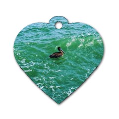 Waterbird  Dog Tag Heart (one Side) by okhismakingart