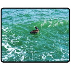 Waterbird  Double Sided Fleece Blanket (medium)  by okhismakingart