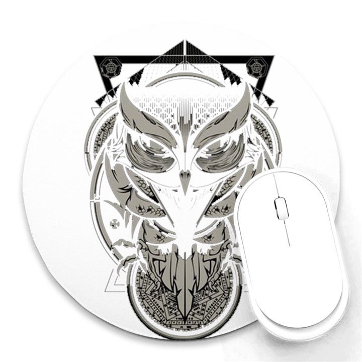 Owl Round Mousepads