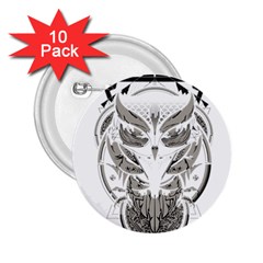 Owl 2 25  Buttons (10 Pack) 