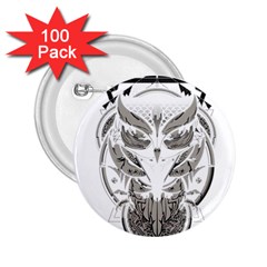 Owl 2 25  Buttons (100 Pack) 