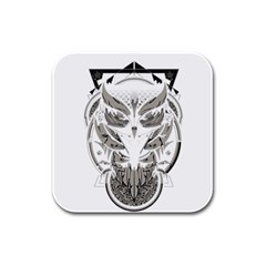 Owl Rubber Square Coaster (4 Pack) 