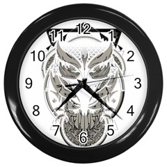 Owl Wall Clock (black)