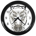 Owl Wall Clock (Black) Front