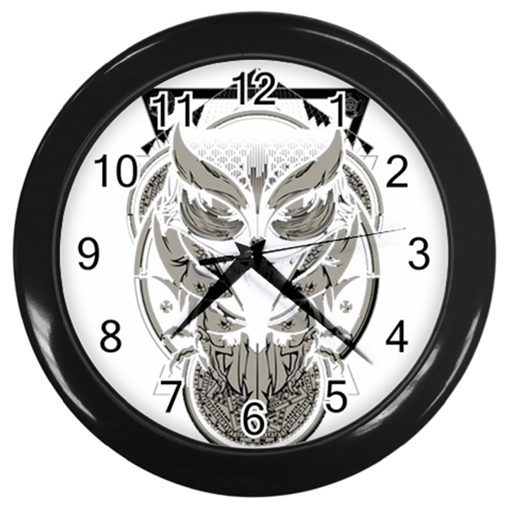 Owl Wall Clock (Black)