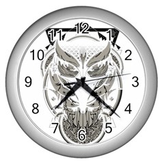 Owl Wall Clock (silver)