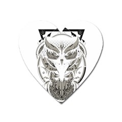 Owl Heart Magnet