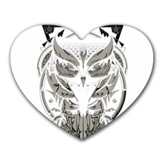 Owl Heart Mousepads by Sudhe