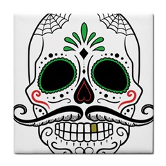 Day Of The Dead Skull Sugar Skull Tile Coasters by Sudhe