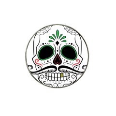 Day Of The Dead Skull Sugar Skull Hat Clip Ball Marker (4 Pack) by Sudhe