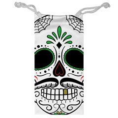 Day Of The Dead Skull Sugar Skull Jewelry Bag by Sudhe