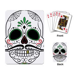 Day Of The Dead Skull Sugar Skull Playing Cards Single Design by Sudhe