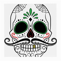 Day Of The Dead Skull Sugar Skull Medium Glasses Cloth (2-side) by Sudhe