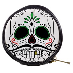 Day Of The Dead Skull Sugar Skull Mini Makeup Bag by Sudhe