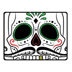 Day Of The Dead Skull Sugar Skull Fleece Blanket (small) by Sudhe