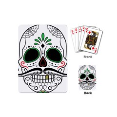 Day Of The Dead Skull Sugar Skull Playing Cards (mini) by Sudhe