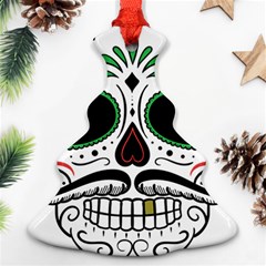 Day Of The Dead Skull Sugar Skull Christmas Tree Ornament (two Sides) by Sudhe