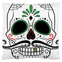 Day Of The Dead Skull Sugar Skull Large Cushion Case (two Sides) by Sudhe