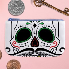 Day Of The Dead Skull Sugar Skull Large Coin Purse by Sudhe