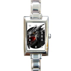 Dragon City Rectangle Italian Charm Watch by Sudhe