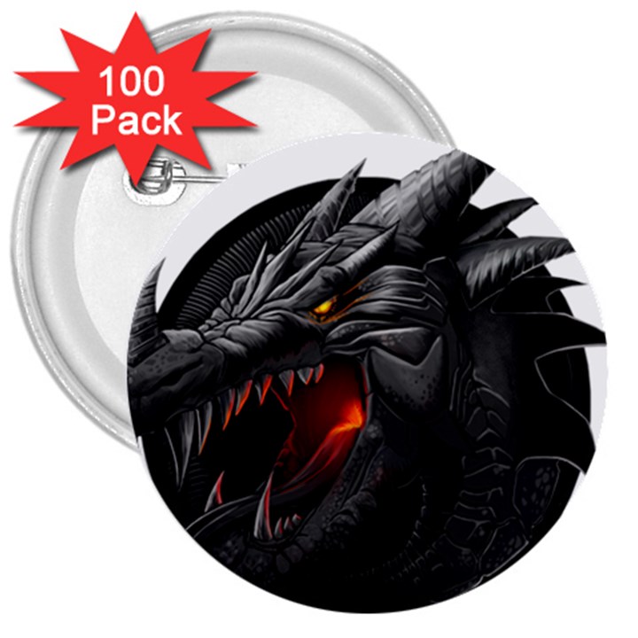 Dragon City 3  Buttons (100 pack) 