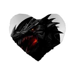 Dragon City Standard 16  Premium Flano Heart Shape Cushions by Sudhe