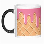 Ice Cream Pink melting background with beige cone Morph Mugs Left