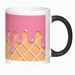 Ice Cream Pink melting background with beige cone Morph Mugs Right