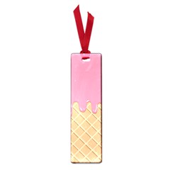 Ice Cream Pink Melting Background With Beige Cone Small Book Marks by genx