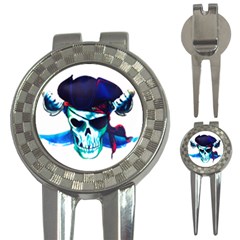 Skull Pirates Symbol Skeleton 3-in-1 Golf Divots by Sudhe