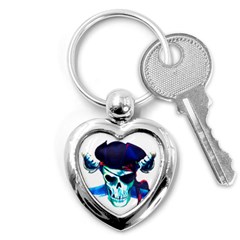 Skull Pirates Symbol Skeleton Key Chains (heart)  by Sudhe