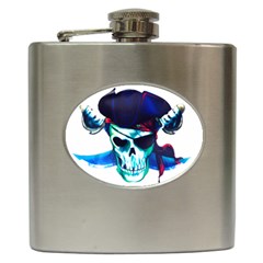 Skull Pirates Symbol Skeleton Hip Flask (6 Oz) by Sudhe