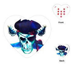 Skull Pirates Symbol Skeleton Playing Cards (heart) by Sudhe