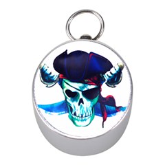 Skull Pirates Symbol Skeleton Mini Silver Compasses by Sudhe